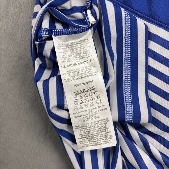 Nike NY Mets Polo Shirt Men's Large Blue Striped Performance Baseball Golfing - Picture 7 of 8